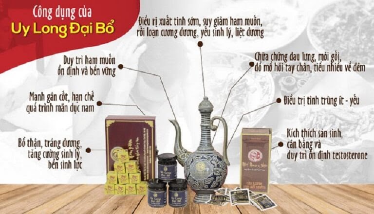 Công dụng của bài thuốc Uy Long Đại Bổ Công dụng của bài thuốc Uy Long Đại Bổ