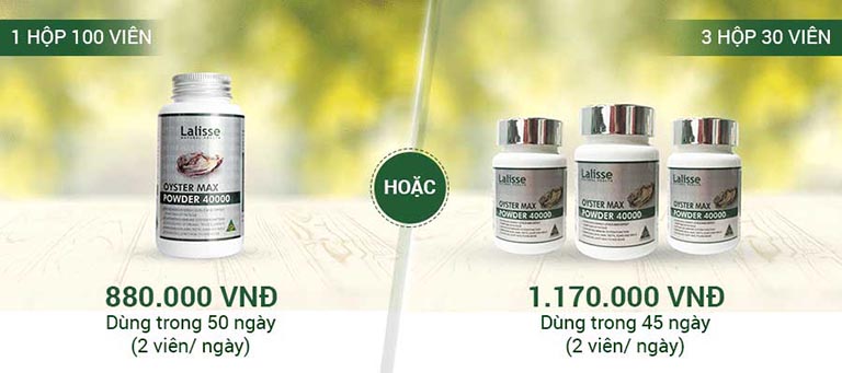 Giá tinh hàu nhân sâm lalisse lừa đảo 